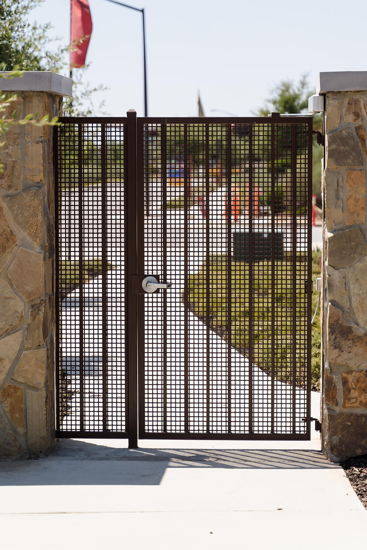 Beaumont Riverside steel mesh pedestrian gate