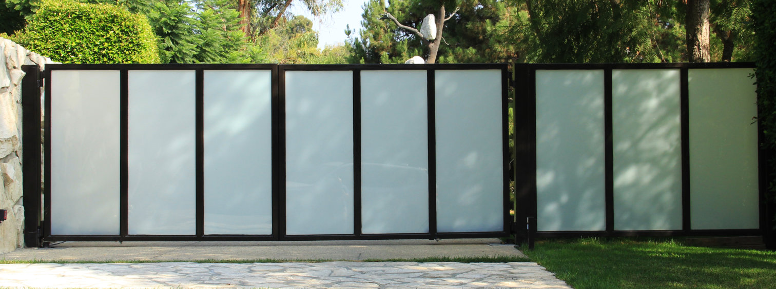 glass steel automatic gate Los Angeles